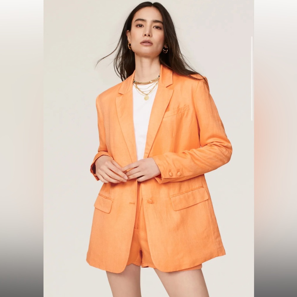 ASHLEY PARK x RTR Orange Blazer & Tailored Shorts SET - Picture 3 of 15